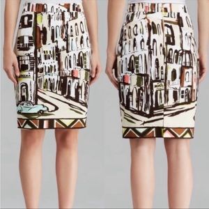 Kate Spade Landscape Pencil Skirt Havana Print, 10